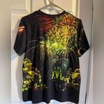 Disney Walt World Vault Collection T-Shirt Overall Print Sz Small Magic Kingdom Photo 3