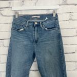 Levi's Levi’s 724 High Rise Straight Crop Distressed Jeans Women’s 27 Light Wash Denim Photo 3