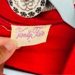 Vanity Fair Vintage  dressing robe 1960 Red Velour White Piping Trim Detail med Photo 3