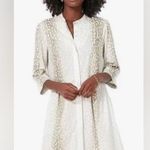 Tuckernuck Tan and White Patterned Blouse Size L Photo 1