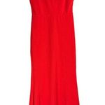 Lulus Lulu’s Infinite Glory Red Maxi Dress Sz Medium Stretch Knit Mermaid Hem Formal Photo 2