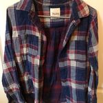 Mudd [] small button down plaid blue red flannel Photo 0
