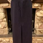 Grey Lab Pinstripe Maxi Dark Navy Skirt Photo 7