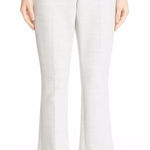 Theory Sz 2 Erstina Pioneer Crop Flare Leg Trouser Pant in Light Grey Career Photo 0