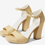 Franco Sarto  Sandals Size 11 Nude Dima Heels Ankle Strap‎ Block Heel Square Toe Photo 0