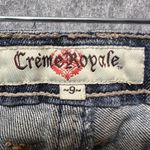 Creme Royale Flare Leg Jeans Low Rise Denim Dark Wash Women's Size 9 Blue Photo 5