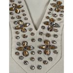 Susan Graver  Artisan 2X Beige Embellished V-Neck Tunic Top Stretch 3/4 Sleeve Photo 4