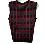 VTG Button Up Plaid Sweater Vest Sz M Gold Buttons Green Red Black Crystal Kobe Multiple Photo 3