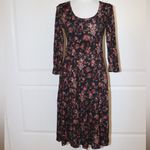 Peruvian Connection  Midi Fall Floral Midi Dress Pockets Size XS Thanksgiving Photo 2