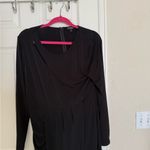 EXPRESS  Black Asymmetrical Midi Dress Event Formal Date Night Photo 4