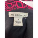 Liz Claiborne  Pink Black Geometric Fit &‎ Flare Dress S Photo 4