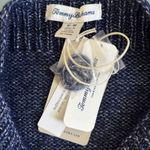 Tommy Bahama NWT  Shimmer Balloon Sleeve Island Navy Blue Wool Blend Sweater Photo 3