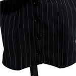 California Concepts 90s Vest Black Lace Tie Back Steampunk Goth Grunge Size XS Photo 3