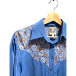 Desert West Button Down Western Shirt Blue Size XS Vintage Retro Festival Rodeo Photo 6