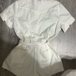 Rag and Bone  Ivory Belted Short Sleeve Romper | Size 12” Photo 5