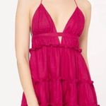 Cami NYC  Doris Pink Linen Halter Mini Dress Size Small Photo 0
