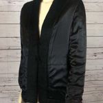 Boutique REVERSIBLE BLACK HOBO FAUX FUR COAT size medium Photo 10