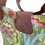 Amy Butler for Kalencom Sweet Rose Tote Organic Cotton Colorful Floral Large Green Photo 2