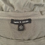 Cable & Gauge Women’s scoop neck green cropped sleeve shirt Large Photo 2