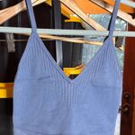 NWT Calvin Klein Jeans Blue Ribbed Sleeveless Crop Camisole Size Small Photo 0