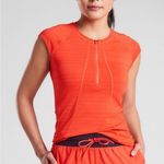 Athleta  | Pacifica UPF Tank In Saffron Quarter Front Zip Top Size S Photo 0