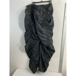 SheIn Womans  Curve Ruffle Embellished Pants 3 XL Black Front Zip/hook Belt Loops Photo 1