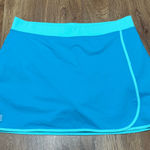 Lands' End Lands Ends Womens Solid Blue Faux Wrap Skort Attached Shorts Skirt Size Medium Photo 0