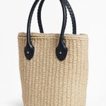 Brooks Brothers Straw Tote Bucket Bag Photo 0