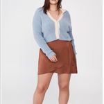 Cotton On New Collar Fluffy rib cardigan Argyle soft blue champagne Photo 2