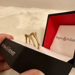 Diamond wedding ring wrap guard! 14K gold vintage style double band! Photo 3