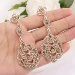 Teardrop Vintage Earrings Gold Photo 4