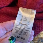 We The Free  people bunny bell sleeve Waffle Knit thermal top Burgundy L Large Photo 6