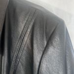 Worthington Black Leather Jacket Full Zip Classic Neutral Bikercore Size Large Photo 4