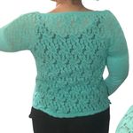 Aeropostale MEDIUM Crew Neck Long Sleeve Sheer Lace Detailed Back Tee Photo 5