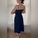 Vintage 70s Sears Denim Button Down Midi Skirt Photo 2