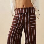 Free People Free peoplele come to play striped wide leg cropped pants Photo 0