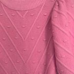 River Island Pink Sweater Dress with Puff Sleeves Photo 4