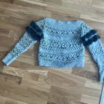 Love Shack Fancy grey fringe wool mohair blend sweater Photo 5