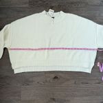Free People  Easy Street Crop Pullover - Size M - Moonglow White - NWT Photo 6
