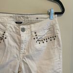 American Eagle Outfitters White Rock Stud Skinny Jeans Size 6 Photo 5