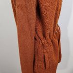 All Worthy Hunter McGrady Mixed Media Sherpa Jacket Size XXS Terra Cotta Sweater Red Photo 4