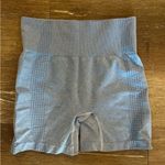 None High waisted hip lift spandex shorts light blue Photo 3