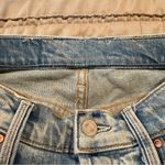 MOTHER The Tripper Cutoff Fray Denim Jean Shorts Skating On Thin Ice 26 Blue Photo 7