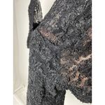 VTG 90s LIA Women's Medium Black Lace Blouse Whimsigoth Grunge Witch Goth USA Photo 2