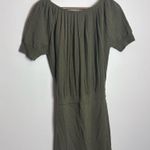 Loft Ann Taylor Olive Green Wool Blend Short Sleeve Casual Fall Dress Photo 7