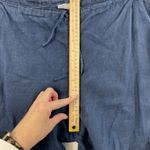 Bryn Walker M Medium Pants Linen Navy Cargo Jogger Lagenlook Baggy Wide Leg Boho Photo 9