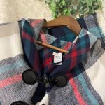 Mixit · One Size · Plaid Hooded Poncho Cape · Toggle Fringe Wrap Outlander Style Photo 7