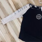 PINK - Victoria's Secret  Silver Sequin Baseball Tee Shirt Top Size Extra Small Photo 15