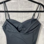 Forever 21  Dress Small Midi Long Sexy Black‎ Bustier Formal Event High Slit Goth Photo 3