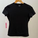 PUMIEY Women's Crew Neck Short Sleeve Tops Black Size S Photo 1